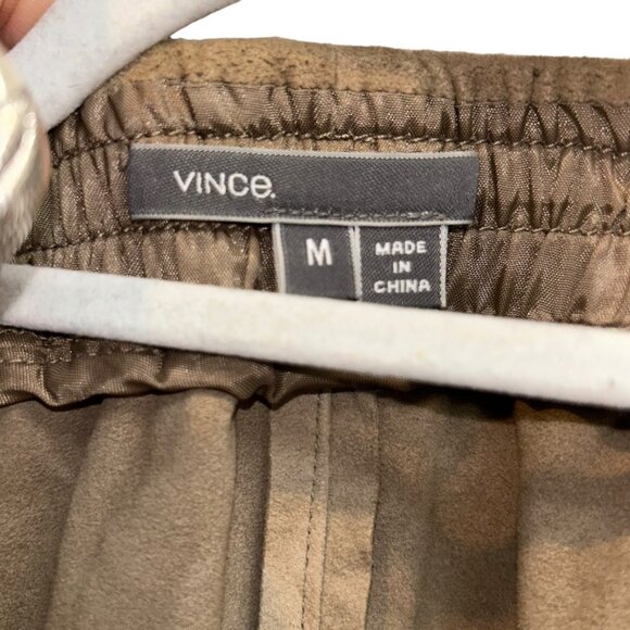 vince khaki suede leather shorts M - Picture 3 of 5